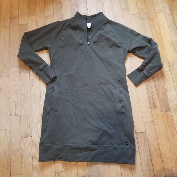 American Giant Dresses & Skirts - American Giant Green Long Sleeve Sweater Dress Women's Size XL